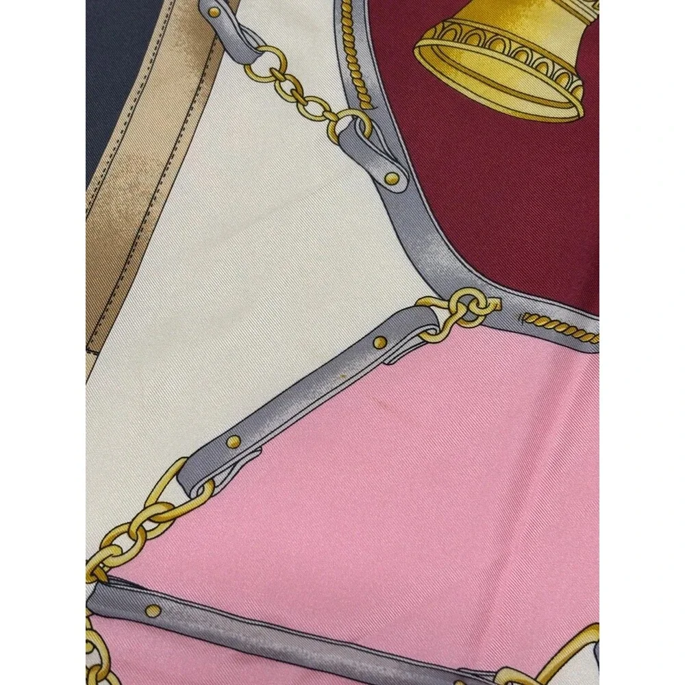 Vintage CELINE Silk Equestrian Square Scarf 33